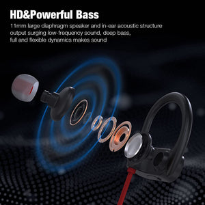 Boean Bluetooth Headphones U8- Red